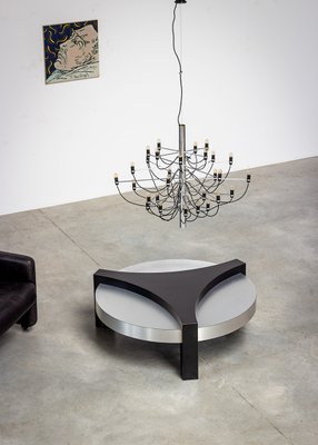 Black and Aluminum Low Table, 1970s-YI-1130917