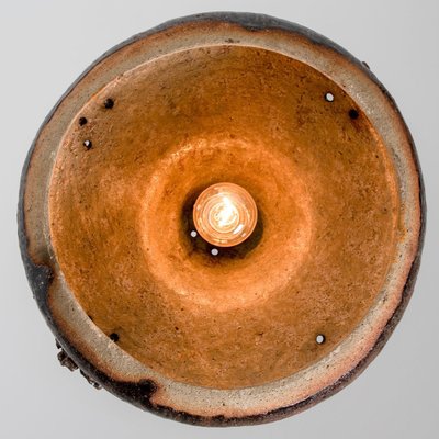 Black and Brown Ceramic Pendant Light, Denmark, 1970s-VDW-1754770