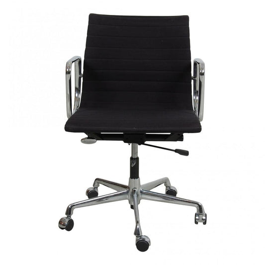 Black and Chrome Ea-117 Office Chair by Charles Eames for Vitra, 1990s