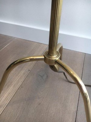 Black and Golden Brass Parquet Lamp, 1940s-BA-1365775