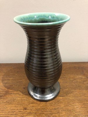 Black and Green Vase from Saint Clément, 1950s-AVC-729503