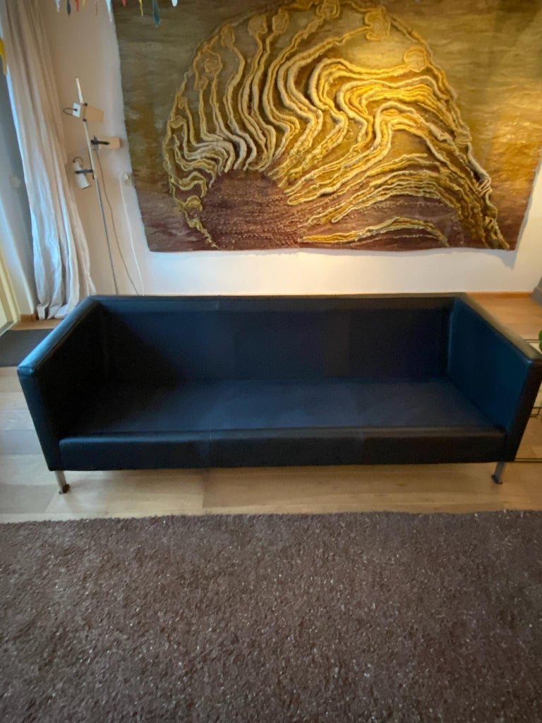 Black and Grey Leather and Fabric Sofa from De Sede, 1980s