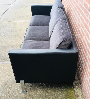 Black and Grey Leather and Fabric Sofa from De Sede, 1980s-LL-1377354