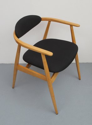 Black and Light Beech Armchair, 1960s-PF-906312