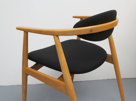 Black and Light Beech Armchair, 1960s-PF-906312