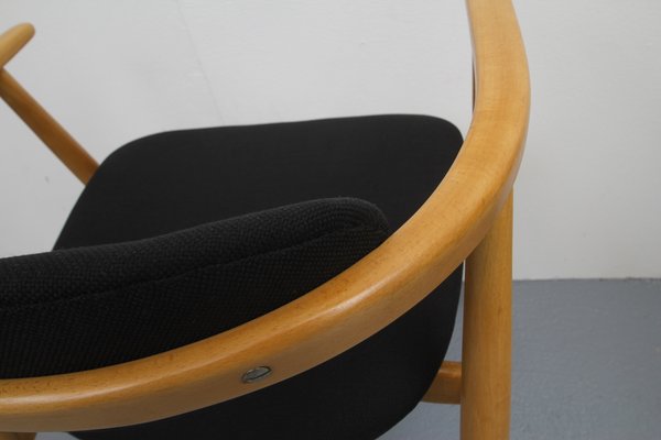 Black and Light Beech Armchair, 1960s-PF-906312