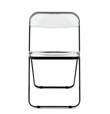 Black and Transparent Plia Chairs by Giancarlo Piretti for Anonima Castelli, Set of 2-JDR-1125503