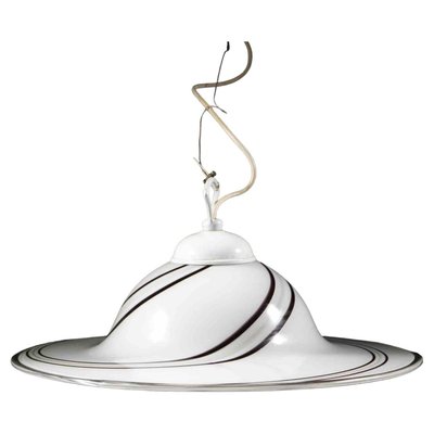 Black and White Murano Glass Pendant Lamp, Mid-20th Century-ZCI-1379751