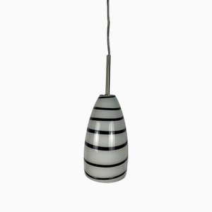 Black and White Murano Glass Pendant Light, 1980s-NJY-2041778