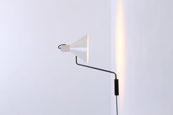 Black and White Paperclip Elbow Sconce by J. J. M. Hoogervorst for Anvia, 1950s-XT-654289