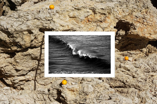 Black and White Seascape of Los Angeles Crashing Wave, 2021, Contemporary Photograph