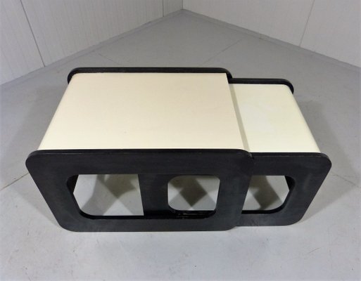 Black and White Side Tables, 1960s, Set of 2-TU-1449811