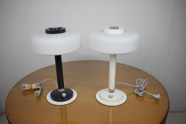 Black and White Table Lamps from Napako, 1960s, Set of 2-TZ-862459