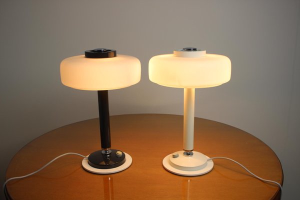 Black and White Table Lamps from Napako, 1960s, Set of 2-TZ-862459