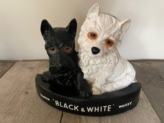 Black and White Whisky Dogs Figurine-QJM-2024521