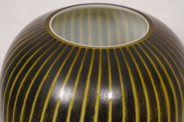 Black and Yellow Murano Art Glass Vase, 1950s-UH-1819498