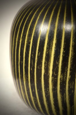 Black and Yellow Murano Art Glass Vase, 1950s-UH-1819498