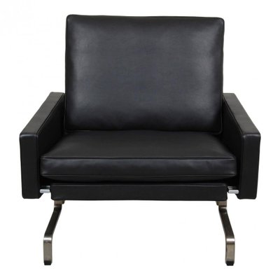 Black Aniline Leather Pk-31/1 Armchair by Poul Kjærholm, 1970s-MTD-1400660