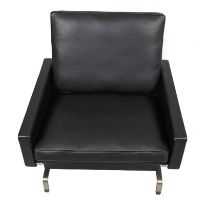 Black Aniline Leather Pk-31/1 Armchair by Poul Kjærholm, 1970s-MTD-1400660