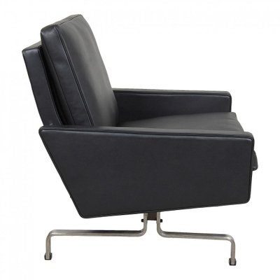 Black Aniline Leather Pk-31/1 Armchair by Poul Kjærholm, 1970s-MTD-1400660