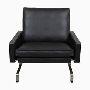 Black Aniline Leather Pk-31/1 Armchair by Poul Kjærholm, 1970s-MTD-1400660