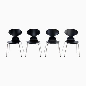 Black Ant Chairs by Arne Jacobsen for Fritz Hansen, Set of 4-BQ-1113615