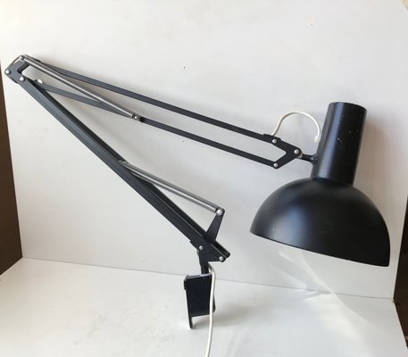 Black Articulated Architect's Desk or Wall Lamp from Louis Poulsen, 1970s-LCR-919995