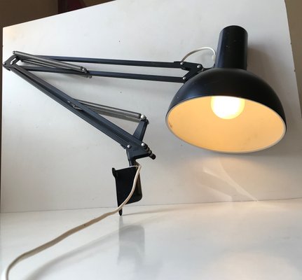 Black Articulated Architect's Desk or Wall Lamp from Louis Poulsen, 1970s-LCR-919995