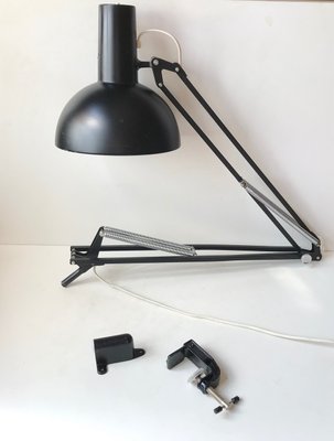 Black Articulated Architect's Desk or Wall Lamp from Louis Poulsen, 1970s-LCR-919995