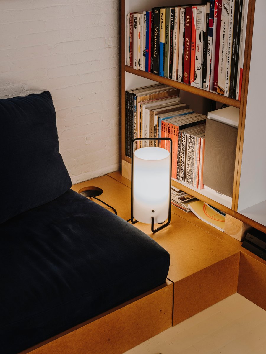 Black Asa Table Lamp by Miguel Milá