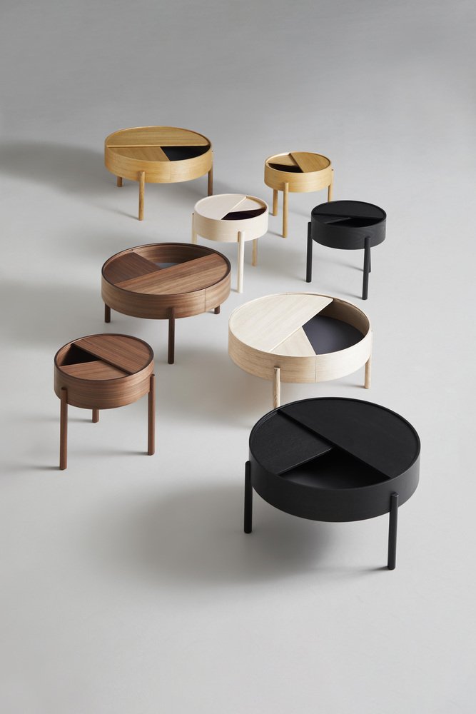 Black Ash Arc Side Table by Ditte Vad and Julie Bertrup