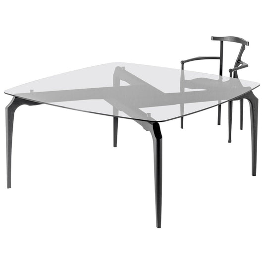 Black Ash Wood and Glass Gaulino Table by Oscar Tusquets