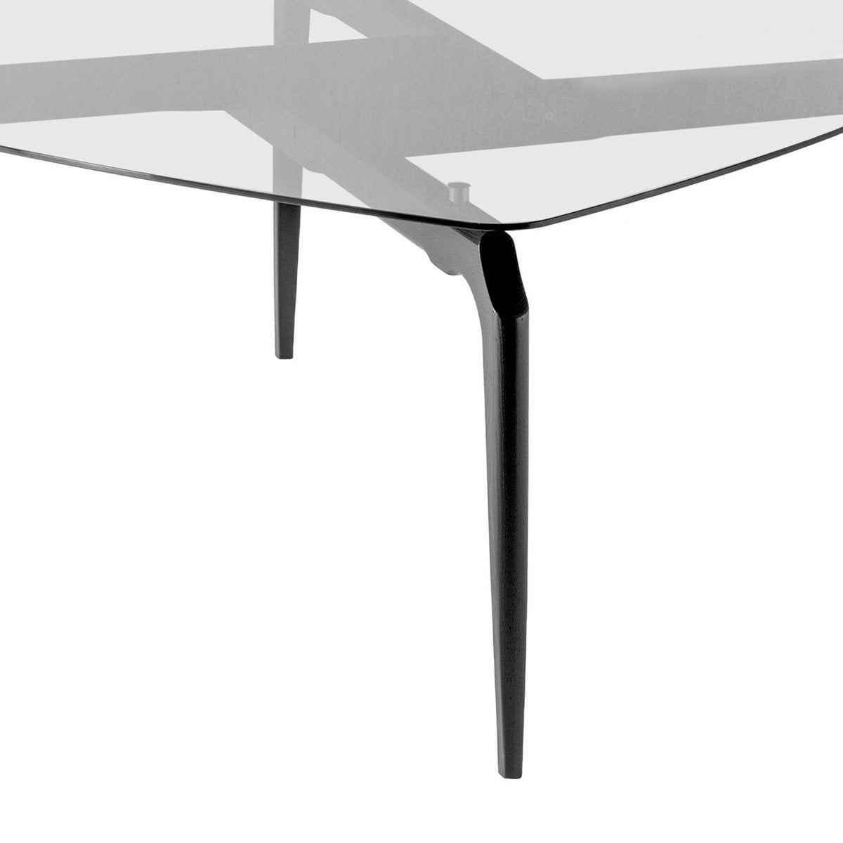 Black Ash Wood and Glass Gaulino Table by Oscar Tusquets