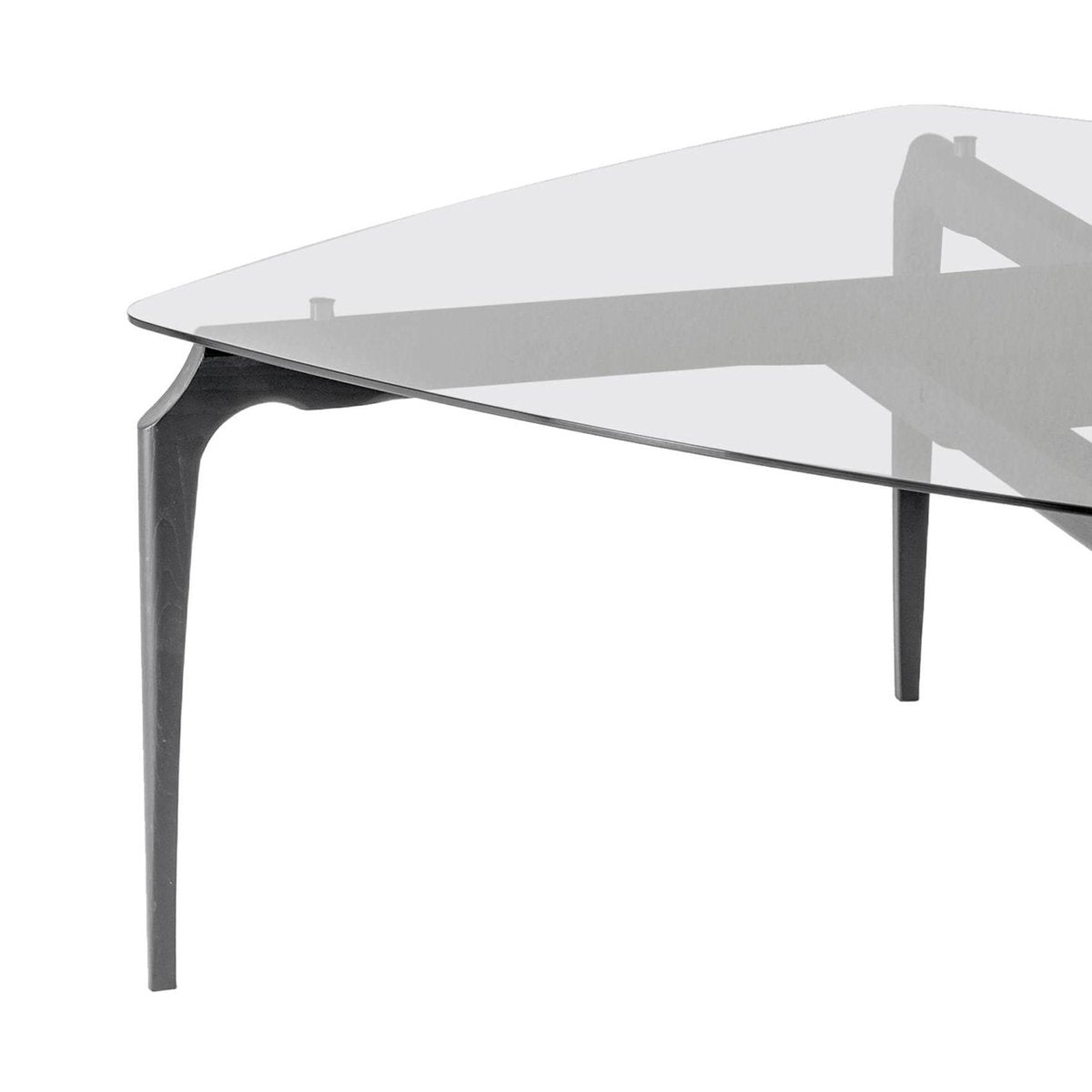 Black Ash Wood and Glass Gaulino Table by Oscar Tusquets