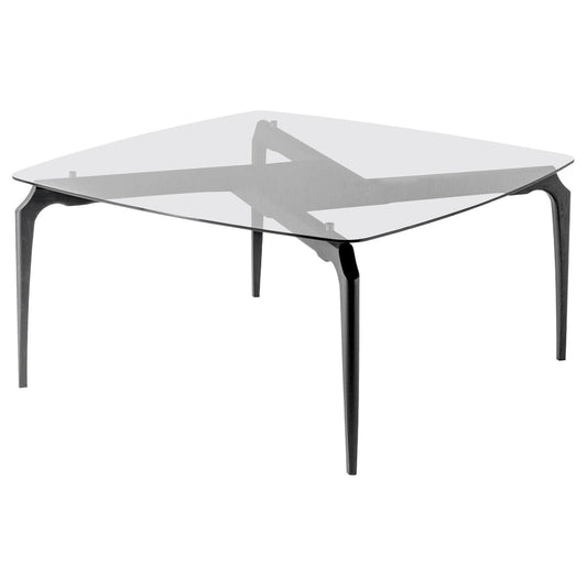 Black Ashwood & Glass Gaulino Table by Oscar Tusquets for BD Barcelona