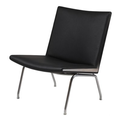 Black Bison Leather Ch401 Airport Chair by Hans J. Wegner for Carl Hansen & Søn-MTD-1400540