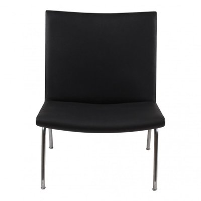 Black Bison Leather Ch401 Airport Chair by Hans J. Wegner for Carl Hansen & Søn-MTD-1400540