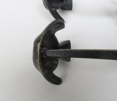 Black Brass Animal Cloakroom Hook by Walter Bosse, 1950s, Set of 12-EY-1403058