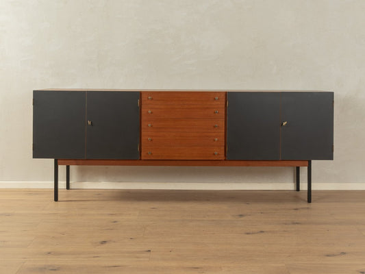 Black & Brown Teak Sideboard, 1960s