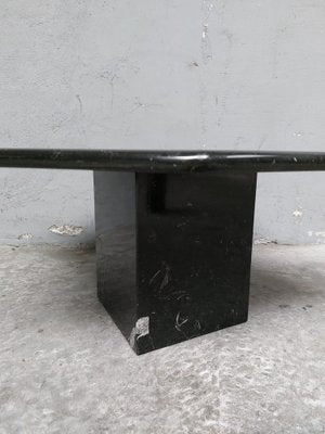 Black Carrara Marble Coffee Table-AIF-1782170