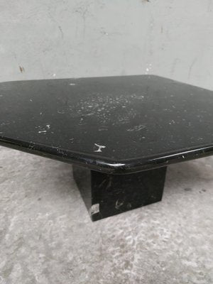 Black Carrara Marble Coffee Table-AIF-1782170