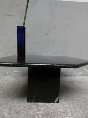 Black Carrara Marble Coffee Table-AIF-1782170