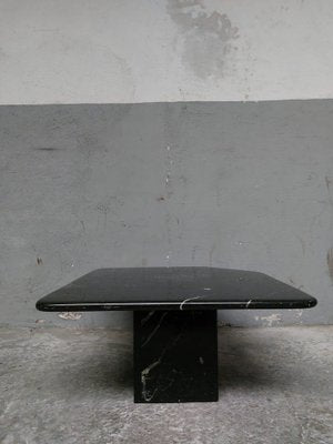 Black Carrara Marble Coffee Table-AIF-1782170