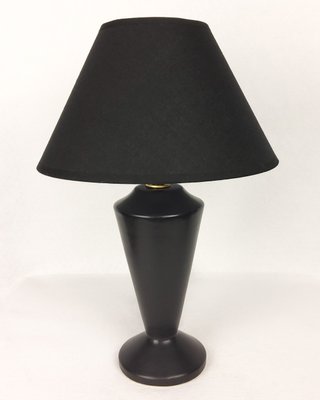 Black Ceramic Table Lamp, 1950s-YBU-547545