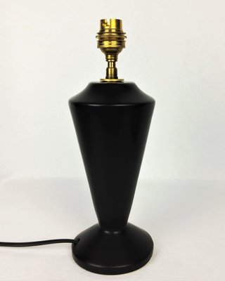 Black Ceramic Table Lamp, 1950s-YBU-547545