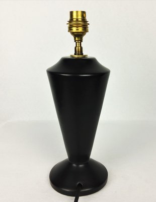 Black Ceramic Table Lamp, 1950s-YBU-547545