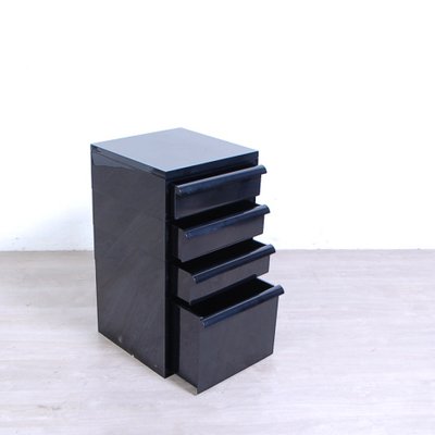 Black Chests of Drawers by Simon Fussel for Kartell, 1980s, Set of 4-XSG-1807787