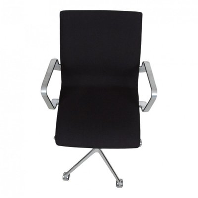 Black Christianshavn Fabric Oxford Low Office Chair by Arne Jacobsen-MTD-1400322