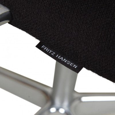 Black Christianshavn Fabric Oxford Low Office Chair by Arne Jacobsen-MTD-1400322