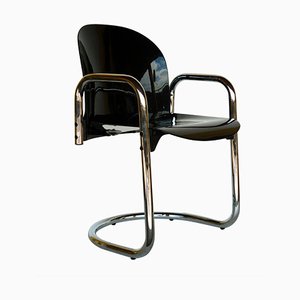 Black Chrome Dessau Tubular Chair by Tobia & Afra Scarpa for B&B Italia, 1970-KGD-1262624